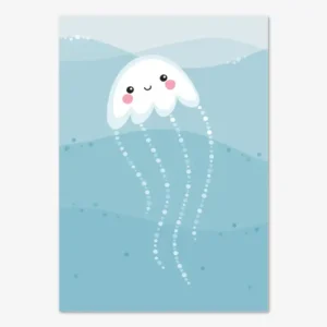 Barntavla med söt manet bland vågor